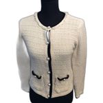 Talbots  Petite Size P Off White Knit Cardigan Pearl Buttons Career Church Womens Photo 0