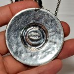 Chico's Chico’s Roxi Double Chain Silver Tone Medallion Pendant 24" Photo 3