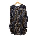 Equipment  V Neck Long Sleeve Abstract Print 100% Silk Shift Dress size Small Photo 4