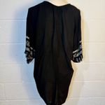 Chloe & Katie Black Embroidered Kimono Coverup Size M Photo 4