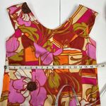 Vtg Size S Dress 60s Paradise Hawaii Honolulu Maxi Tropical Bright Floral Long Photo 13