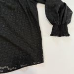 Torrid Black Geo Clip Chiffon Smocked Blouson Sleeve Blouse Size 3X Photo 7