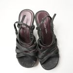 No Boundaries VTG 90s Black Block Heels Strappy Y2K Retro Shoes Sz‎ 7 Vintage Prom Sandals SEE Photo 5