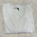 Ralph Lauren Lauren  Dress Cover Up White Cotton Long Sleeve Lace Trim Mini-Small Photo 0