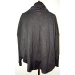 prAna NWT New Womens M Cozy Up Poncho Charcoal Heather Dark Gray Pocket Photo 7