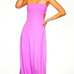 Susana Monaco Strapless Cut Out Back Maxi Dress Snapdragon L Photo 0