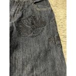 Vintage Y2k Wide Leg Baggy Jeans Raw Gray Embroidered Hip Hop‎ Size 30x32 Photo 6