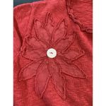 Willow Sweater Medium Pink Knit Cardigan Art to Wear Boutique Embellished Floral Photo 6