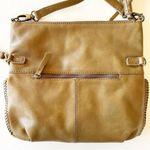 Lucky Brand  Foldover Crossbody Bag Whipstitch Leather Olive‎ Green Boho Festival Photo 11