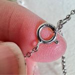 Vintage Silver 925 Marked Chain W/ Penny Cut Out Cross Necklace Religious Photo 1