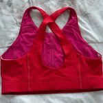 Outdoor Voices red with pink lining cross back sport bra, size S Atleasure gym Photo 11