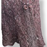 Ann Ferriday Brown Stretch Lace Skirt One Size USA Y2K Romantic Bow Trim Fairy Photo 5