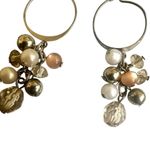 Silver tone dangling bead hoop earrings Photo 4