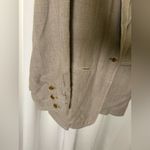 Free People Blazer We The Free Beckett Boyfriend Tan Large Linen Blend Flax EUC Photo 3