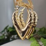 Gold Filled V Shape Hoop Earrings Photo 2