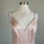 XScape  Satin Sleeveless Tulip Long Column Evening Gown Pink Size 8 Formal Dress Photo 6