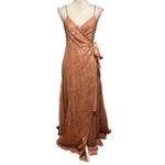Hutch Anthropologie  Size M Alden Wrap Maxi Dress Blush Burnout Photo 3