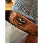 Timing  Faux Leather Mini Skirt Blue Brown Size Medium Photo 5