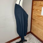 Madewell Inlet Button Up Long Sleeve Cotton Cardigan in Black Small Photo 4