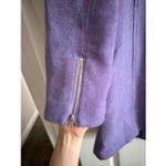 Talbots NWT Lilac Purple NATALIA MOTO COAT Italian Wool Blend Front Zip Jacket S Photo 9