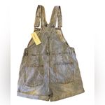 Talakeno Women's Casual Denim Bib Overall Shorts Adjustable Straps Cuffed Hem/ S Blue Photo 1