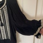 World Market Boho Black Embroidered Gauzy Popover Top S/M Size undefined Photo 3