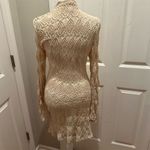 Pattyboutik Women's Ivory Open Front Loose Knit Boho Chic Cardigan Sweater Photo 3