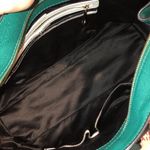 Henri Bendel Teal Caviar Carlyle Leather Tote Shoulder Bag Wallet & Strap SET Photo 14