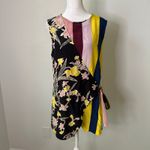 Diane Von Furstenberg  multicolor striped silk wrap sleeveless top size M Photo 1