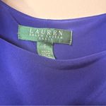 Ralph Lauren Lauren Women’s Royal Blue Cocktail Dress SZ 6 Draped Front Elegant Photo 7