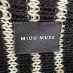 Miou Muse Oversized Stripe Knit Sweater Black Size L Photo 5