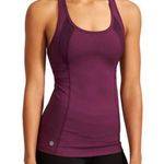 Athleta Athletic Stunner maroon tank top with T back and slots for padding! Photo 0