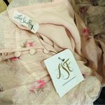 Love Shack Fancy  powder blush pink short sleeve blouse NWT Photo 3