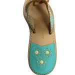Jack Rogers  Nantucket Gold Sandals 6 Caribbean Blue Photo 4
