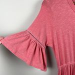 Anthropologie Sundry 1 Maxi Dress Small Pink Tiered Peasant Ruffle Short Sleeve Photo 5
