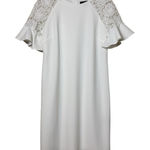 Ronni Nicole  Elegant White Lace Sleeve Dress Size 12 Photo 0