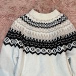 Universal Threads Universal Thread Black and Cream Patterned Turtleneck Sweater Photo 8