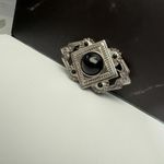 1928 Collection Black Silver Tone Brooch Pin Art deco Style Photo 12