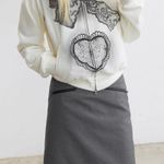 Opening Ceremony Lace Spray Paint Short Hoodie Photo 2