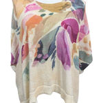 Chico's Knit Multicolor Floral Poncho Sweater L/XL Photo 0