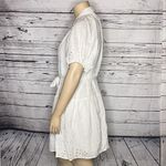 A New Day NWT Size XXL White Eyelet Shirt Dress w/ Tie Belt Photo 2