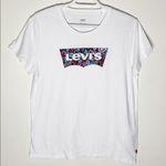 Levi's Levi’s floral batwing logo white t-shirt size L Photo 0