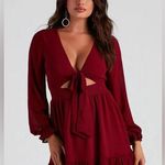 Windsor Chic Airy Chiffon Long Poet Sleeve Skater Dress Photo 0