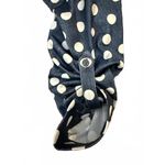 NEW Sabrina Lauren Women's Blouse Large Button Down Denim Blue White Polka Dots Photo 5