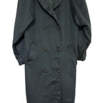 VTG John Weitz Womens Double Breasted Military Pure WoolTrench Coat Size 6 Green Photo 0