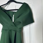 ASOS  Fallen Shoulder Forest Green Scuba Midi Dress Size US0 UK4 NWT Cocktail Photo 3