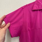 Nike  Golf Dri Fit Hot Pink Short Sleeved Quarter Zip Golfing Tee Size Medium Photo 3