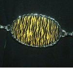 Cache Link Chain Belt Animal Print Silver Tone Statement Piece S M NWT Photo 8