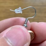 Pink Checkered Heart Dangle Earrings Photo 6