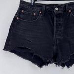 Levi’s Black High Rise Distressed 5 pockets raw hem Denim Shorts W31 Size 31 Photo 1